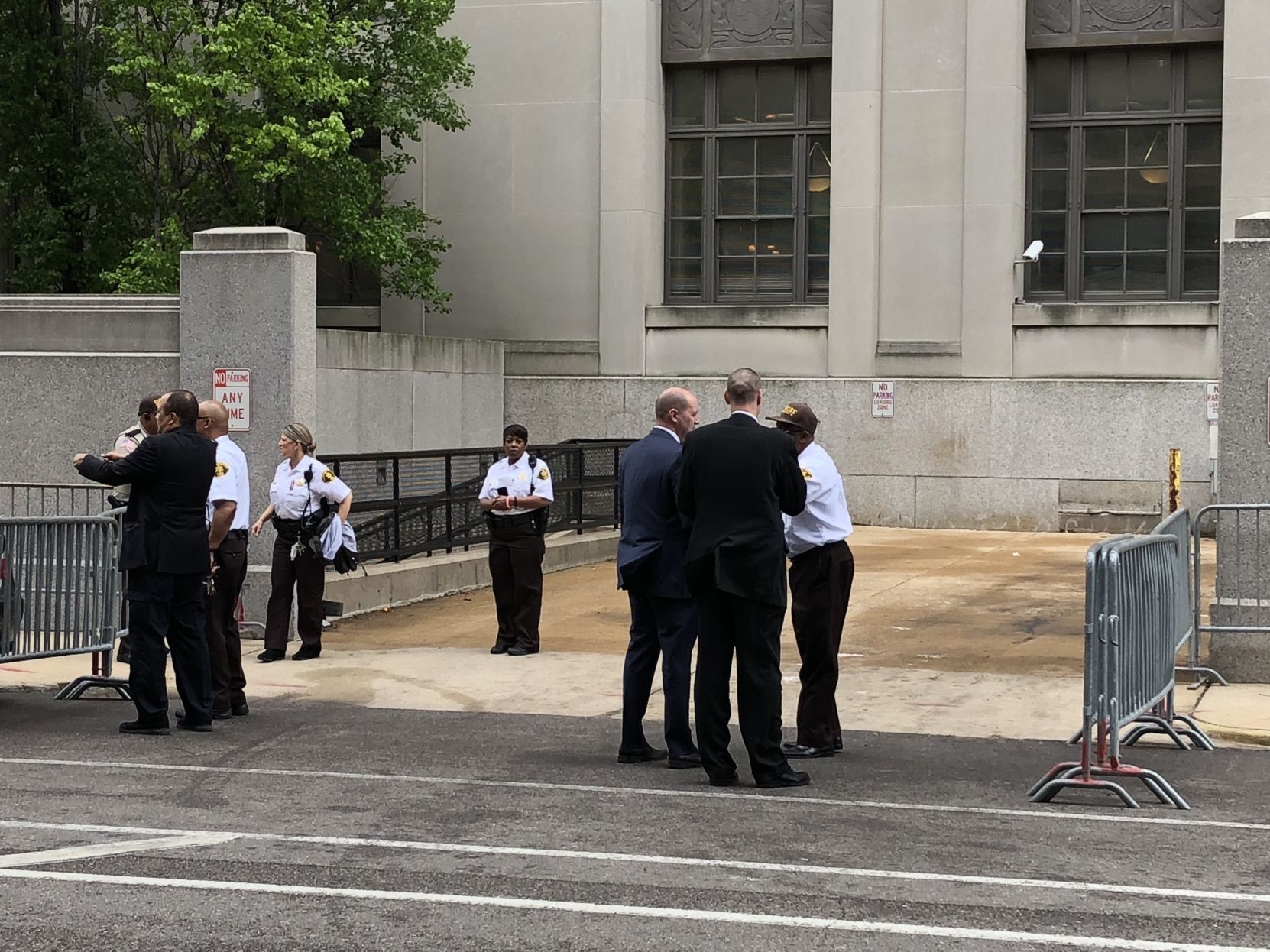 Security inspection of the St. Louis Civil Courts building
